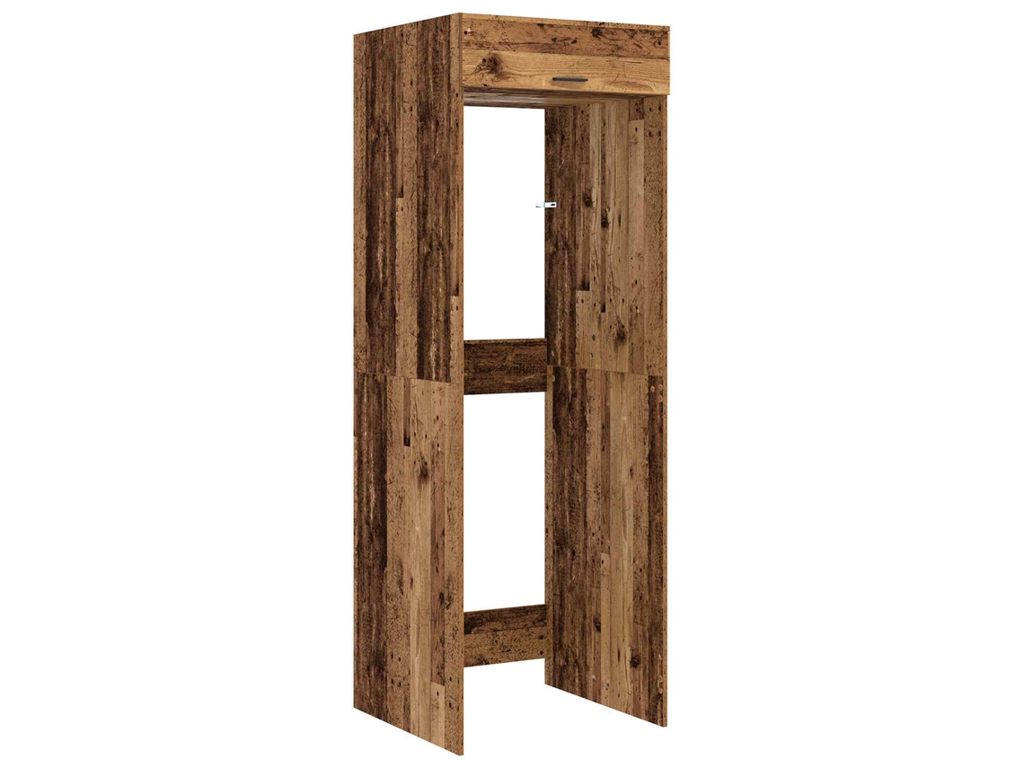 Conjunto 1 Armário Para Máquina De Lavar Vidaxl Castanho-acinzentado Derivados De Madeira (67,5 X 68 X 200 Cm)