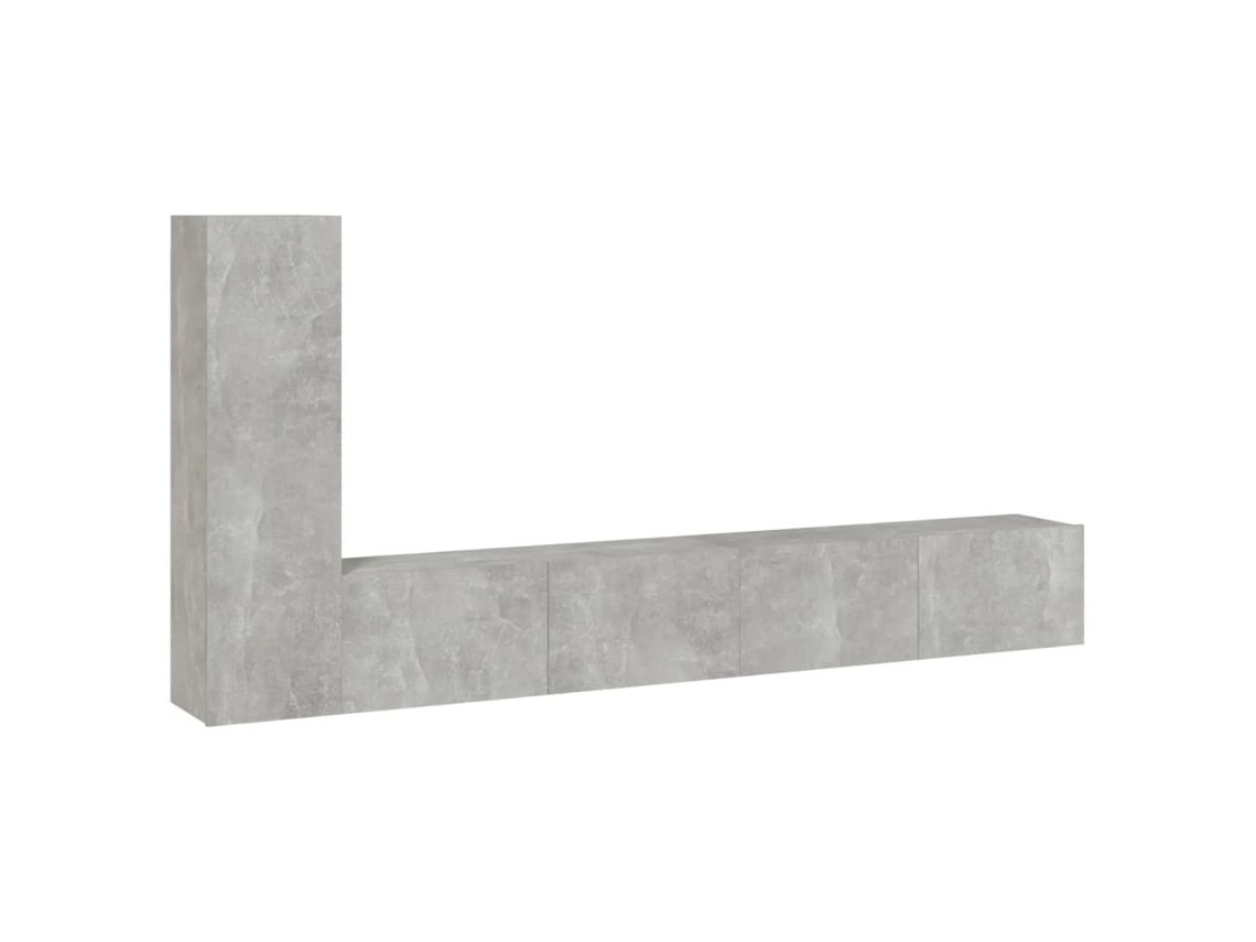 Tv Cabinet Set, Tv Cabinet Sets Vidaxl Cinzeto Madeira Processada (n/a)