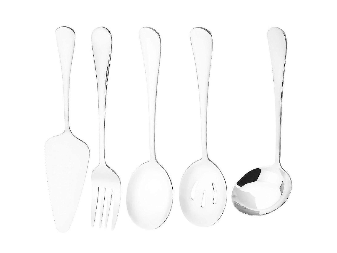 Jogo 5 Utensílios Jantar Aço Inoxidável Cozinha