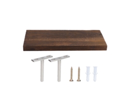 Prateleira flutuante de pau paulownia, 30x14x2cm, para armazenamento e decoração na sala | S/MARCA