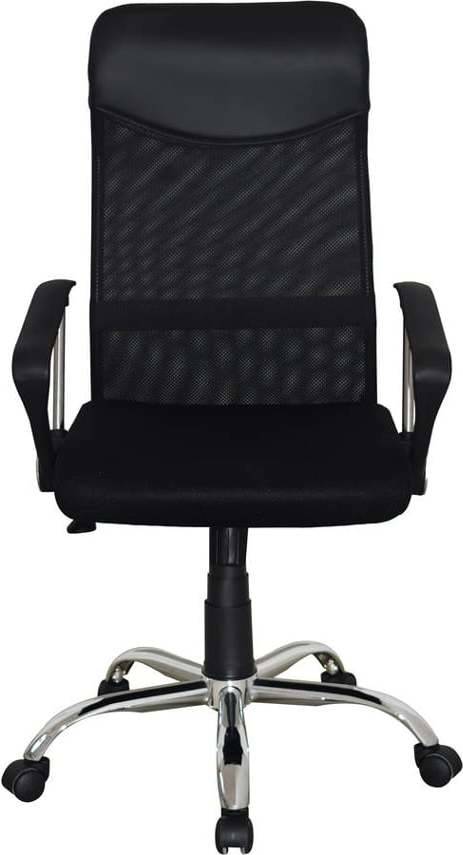 Cadeira de Escritório Executiva MITSAI Roma II Preto (Braços Fixos - Malha)