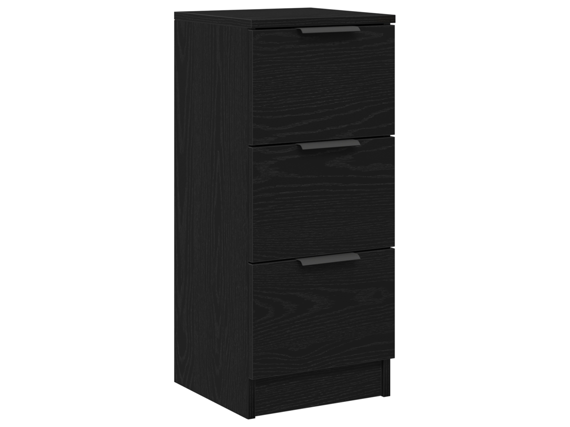 Conjunto 2 Buffet Vidaxl Preto Derivados De Madeira (30 X 30 X 70 Cm)