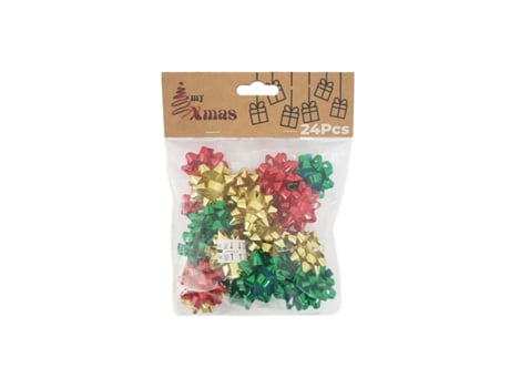Laços De Natal Estrela My Xmas Embalagem De 24 Ø 4 Cm.