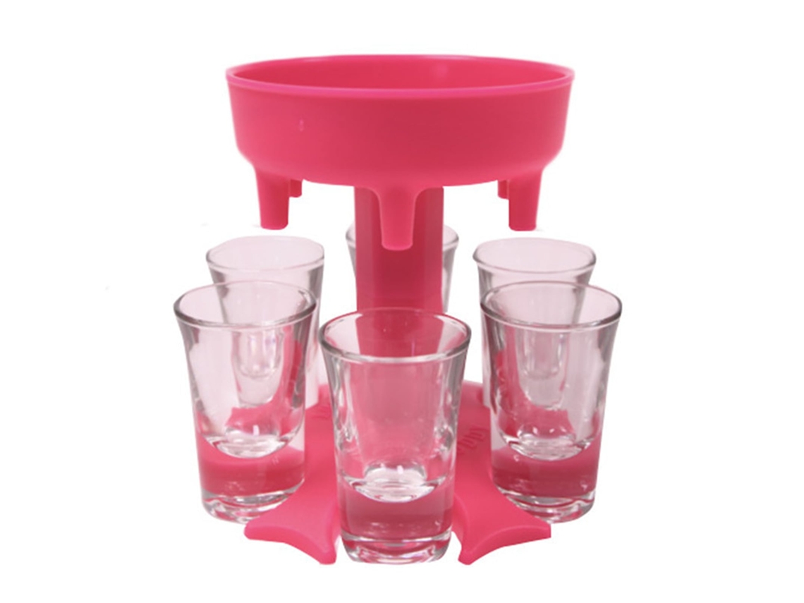 Suporte Giratório para 6 Copos de Vinho LAXISCREED Rosa