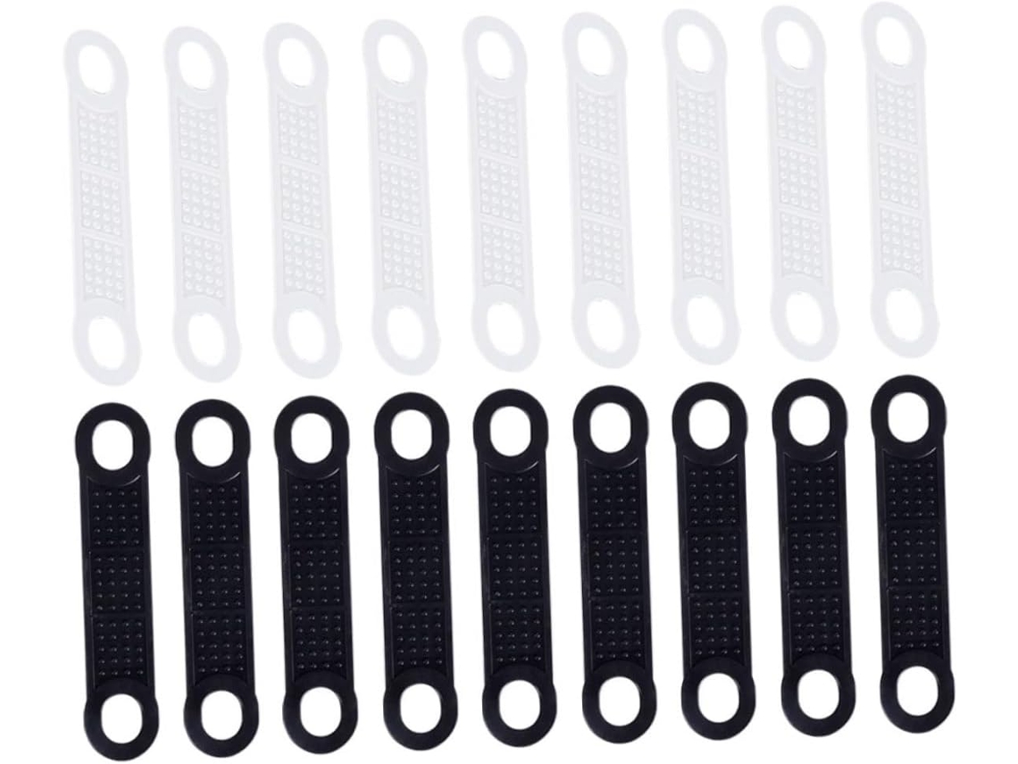 Fitas Adesivas Antiderrapantes De Silicone Ciieeo Para Cabides, 50 Unidades, Pretas E Brancas, Para Organização De