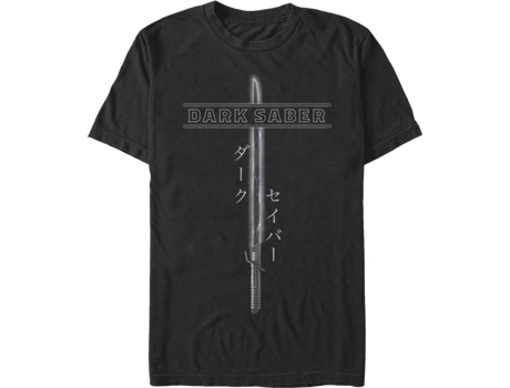 T-Shirt Unissexo DEEPSTONE Mandalorian Darksaber Star Wars Preto L