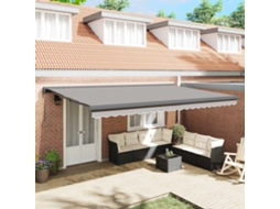 Vidaxl Toldo Retrátil Cinzento-claro 500 X 300 X 165 Cm Tecido E Metal