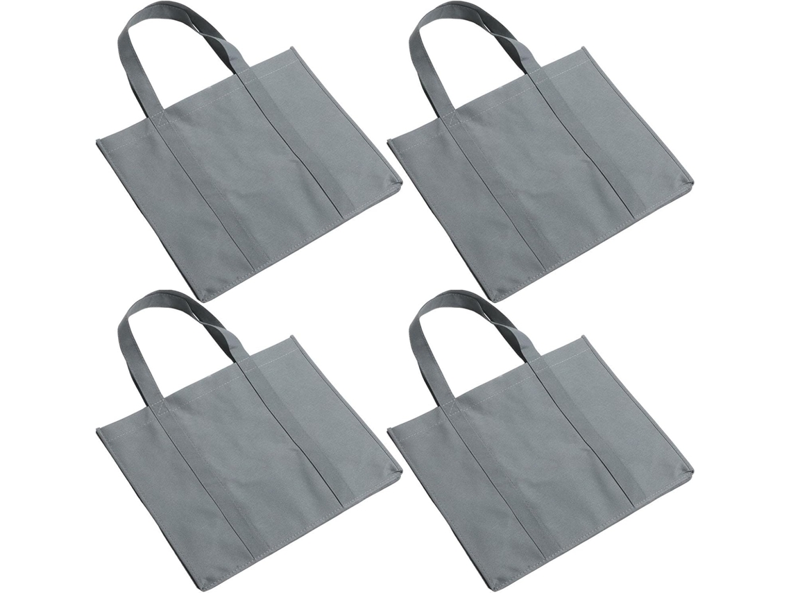Conjunto De 4 Sacolas De Compras Reutilizáveis Em Tnt