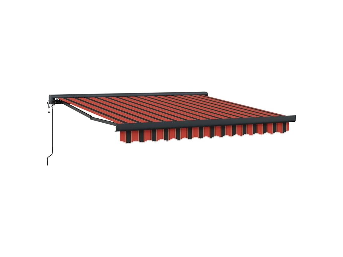 Toldo Retrátil 3x2,5 M Tecido e Alumínio Laranja e Castanho MAISON EXCLUSIVE