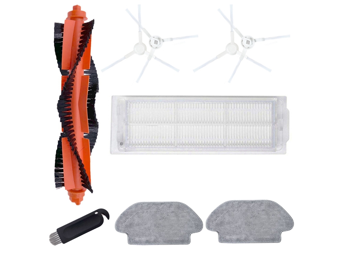 Para xiaomi mijia styj02ym robô vassoura acessórios substituição escova de rolo escova branca filtro hepa pano mop