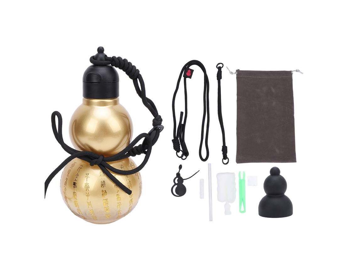 Garrafa LAXISCREED Gourd 800ml Retro Chinesa com Canudo