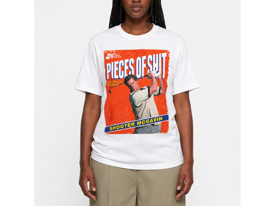 Rockinstone Happy Gilmore Movie Pos For Breakfast White Adult T-shirt Size:s