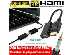 Cabo Adaptador Displayport Dp para Hdmi Fêmea Branco AQUAFORGE