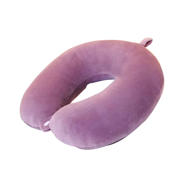 Primeiro Conjunto de Travesseiro Cervical Roxo de Espuma Viscoelástica, Travesseiro Formato U para Carro AQUAFORGE
