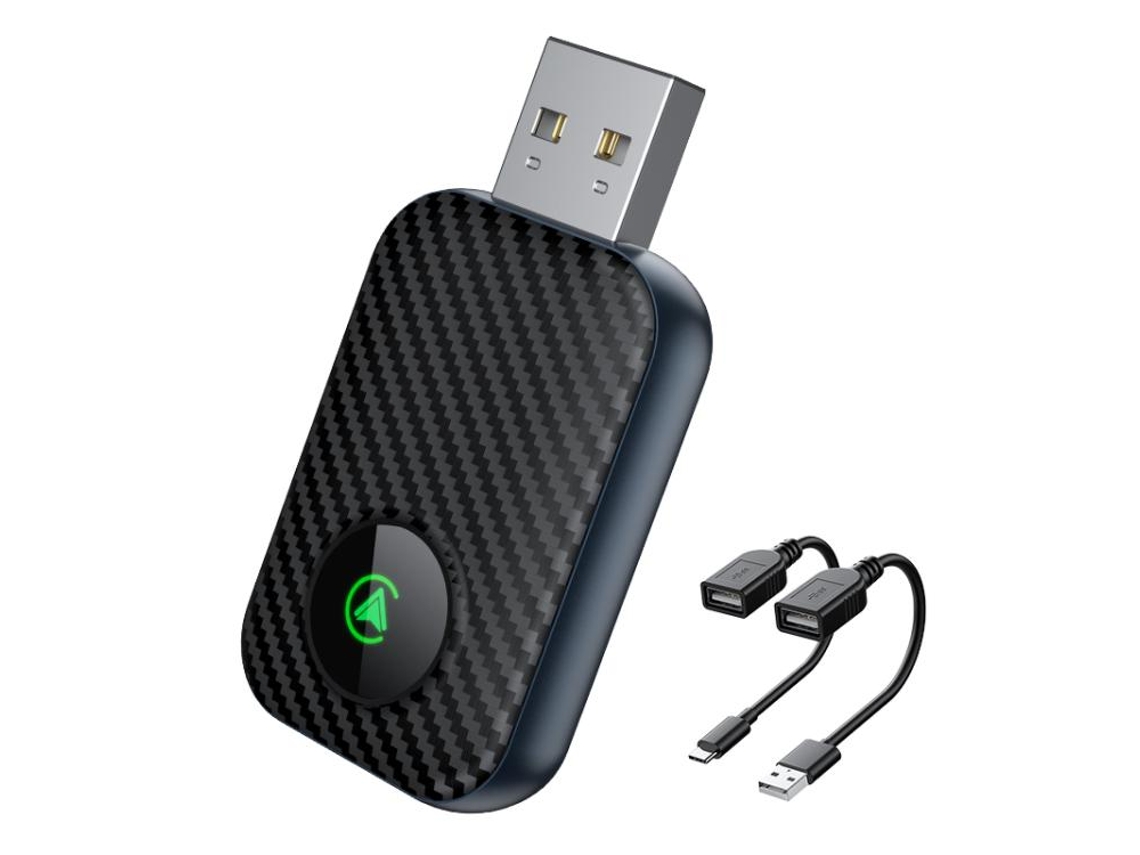 Adaptador Bluetooth ZRUXE 2 em 1 Usb para Carplay e Android Auto sem fios, cabo Usb e Type c, 5.0GHz | ZRUXE