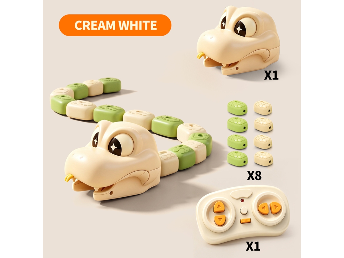 Cobra Telecomandada Com Segmentos (branco-creme - Conjunto Individual)