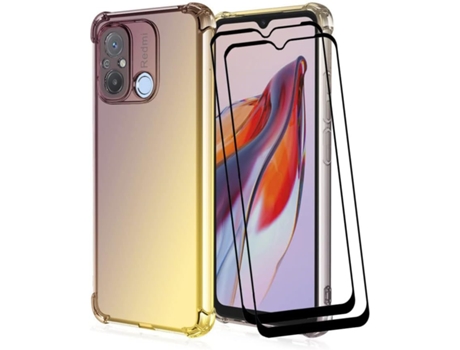 Película de Ecrã Gradient Protetoras Shell para Xiaomi Redmi 12C/11A 4G HONGWE. Preto