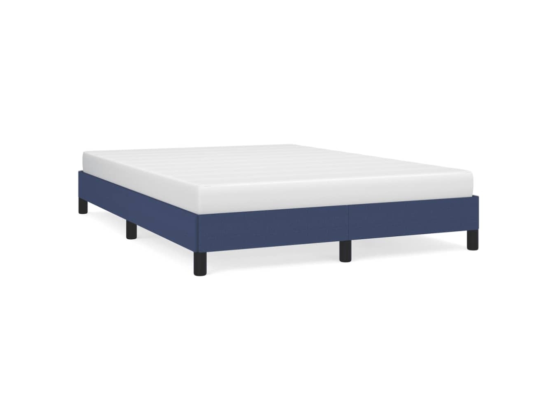 Estrutura de Cama Sem Colchão 140x200 Cm Tecido Azul MAISON EXCLUSIVE