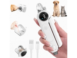 Cortador de unhas elétrico para animais de estimação com LED, silencioso, seguro e anti-vibração Lixa