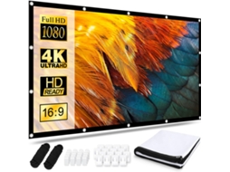Tela de Projeção 120" 16:9 Hd, Dobrável, Portátil para Casa, Escola, Reuniões ZYBLSSBB