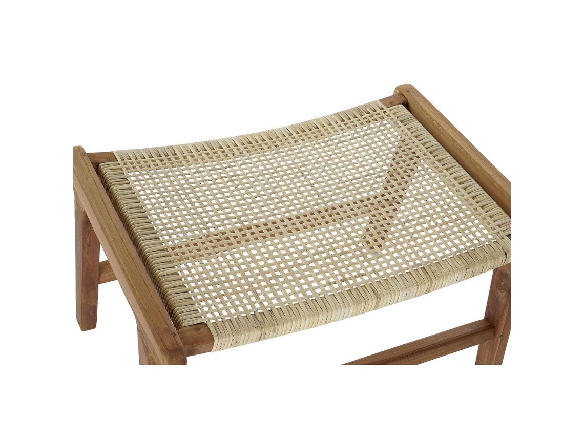 Banqueta Dkd Home Decor Rotim Teca 65 X 47 X 40 Cm