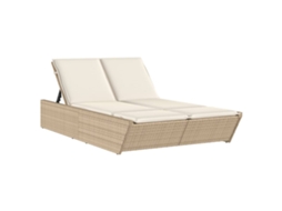 Double Sun Lounger, Double Sun Loungers Vidaxl Bege Rattan / Vime (n/a)