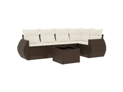 Garden Sofa Set, Garden Sofa Sets Vidaxl Marrom Rattan / Vime (n/a)
