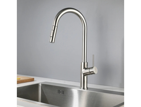 Robinet Cuisine Em Latão Dore Brosse Collection Scamandre Escovado / Aço Inoxidável Hudor.fr