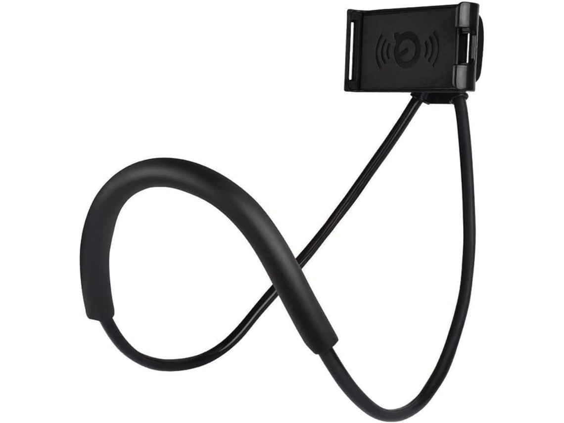 Suporte Para Celular De Pescoço - 60 Cm (23,6") Preto, Suporte Preguiçoso Para Cintura, Mesa, Mesa De Cabeceira - Universal Para Celulares E Smartphon