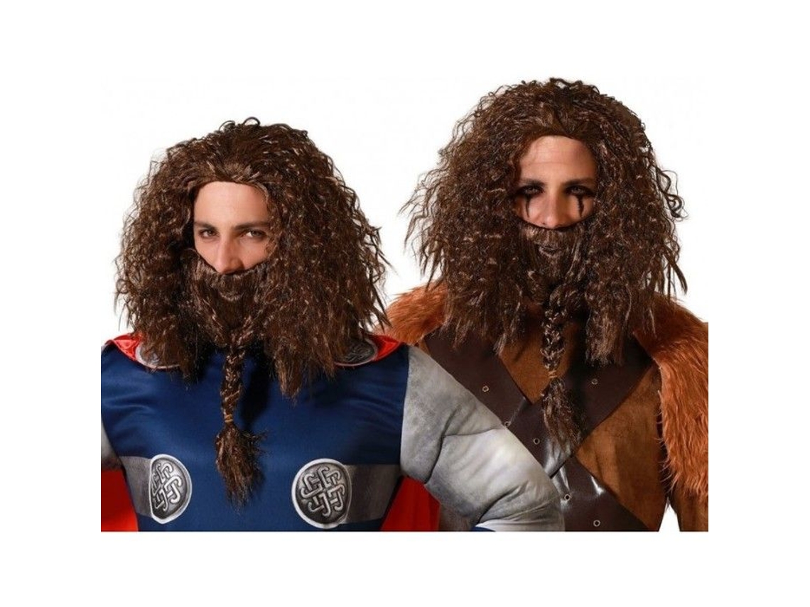 Perruque E Barba Viking Masculina