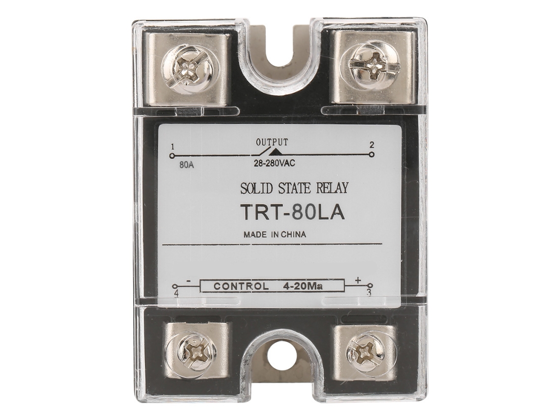 Módulo de relé de estado sólido industrial TRT 80LA, 80A, 4-20mA, até 280V