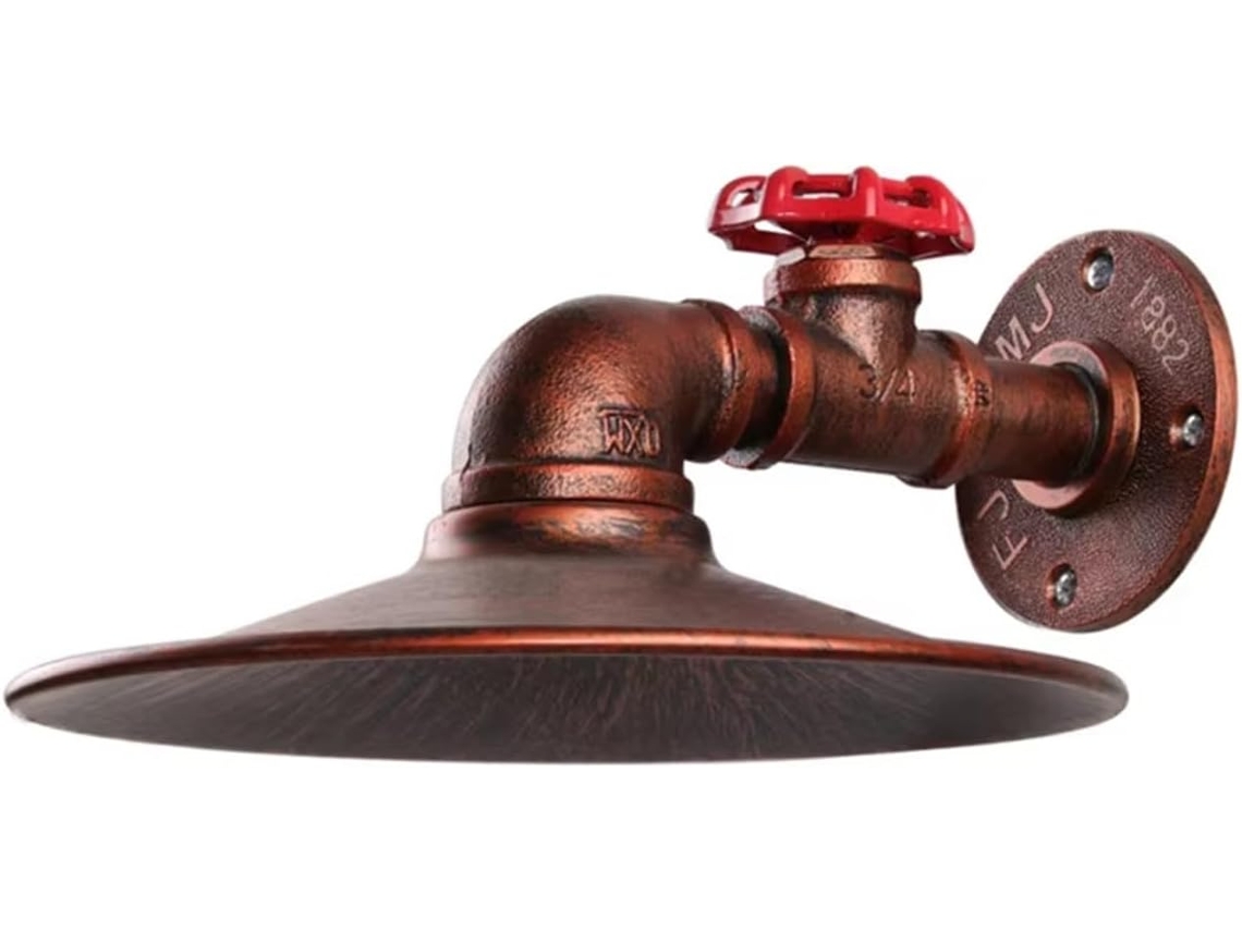 Luminária De Parede Retrô Steampunk Em Ferro Para Quarto, Sala De Estar Ou Mesa Cabeceira