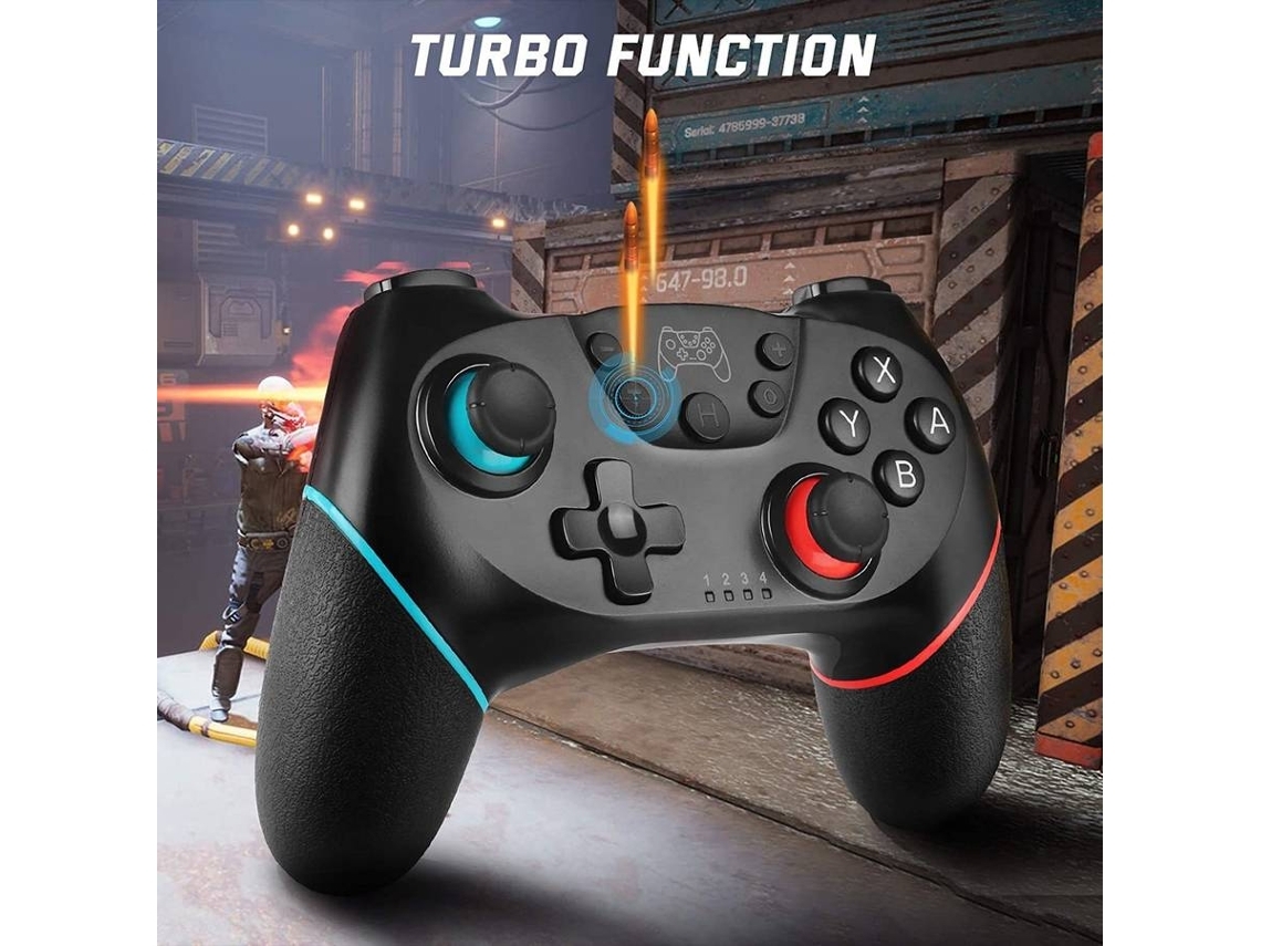 Controlador para Switch Bluetooth Controller Switch Pro Switch Controlador com Bateria Recarregável / Turbo / 6-Axis Gyro / Motor Dual Par YIZHOOD
