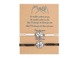 Pulseiras Ajustáveis Fasst com Cartão de Mensagem, Esportes, Bola, para Casais e Amigos, Presente | S/MARCA