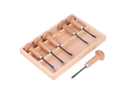 Conjunto De Lâminas De Corte Em Madeira Com Cabo De Cogumelo - Ferramentas Manuais Para Escultura E Artesanato Diy