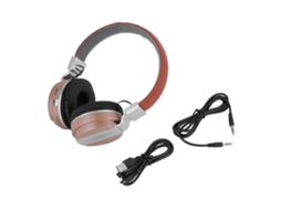 Fones De Ouvido Sem Fio De Metal Com Bluetooth 4.1, Fone De Ouvido Com Conector De 3,5 Mm Brilvibera (dourado)