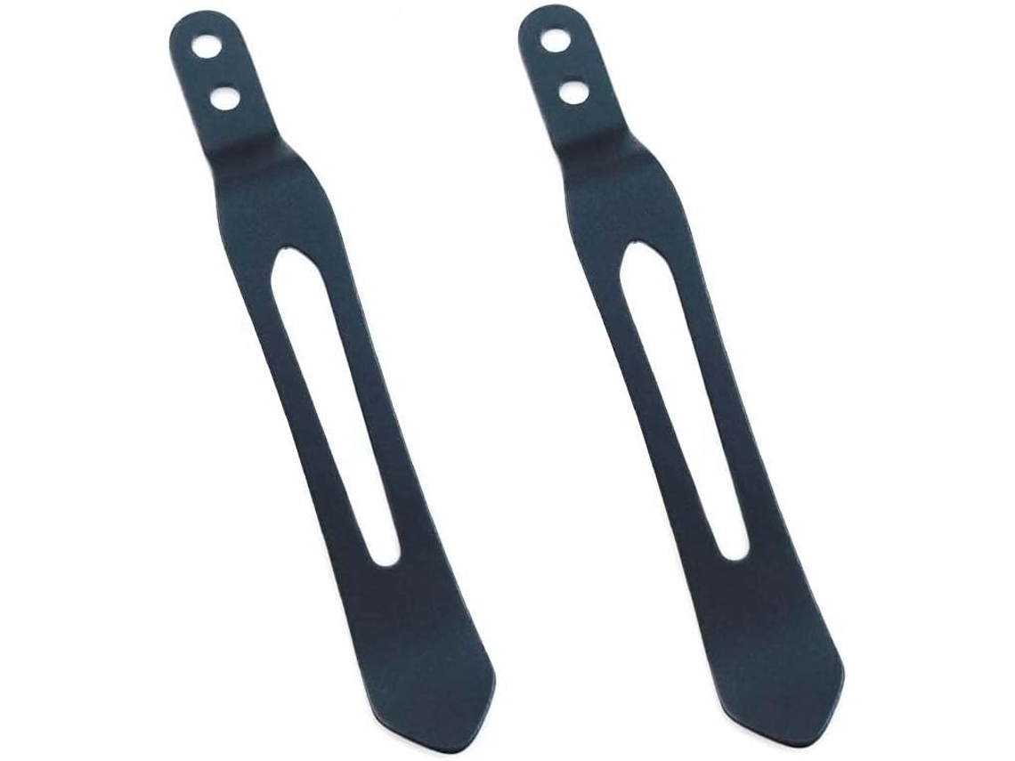 Clipes De Bolso Aço Inoxidável Cnc 2 Peças Porte Discreto Na Cor Preta