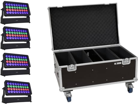 Acessório de Iluminação EUROLITE 4X Multiflood Pro Ip Rgbw Wash Mk2 + Case