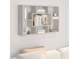 Vidaxl Prateleira De Parede 85x16x52,5cm Derivados De Madeira Cinzento