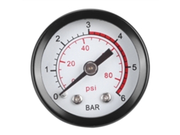 Manômetro De Pressão Para Borrifador Aço Inox 0 6bar 0 80psi Cor Mostrada