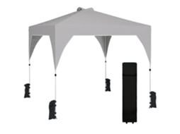 Tenda NOVAVEST COM Dobrável, 4x4 m, UPF 50+, com Sacos de Areia, Bolsa, Bege e Castanho