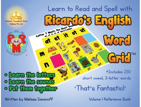 Livro Learn to Read and Spell with Ricardo's English Word Grid: Volume 1 Reference Book Melissa Savonoff (Inglês)