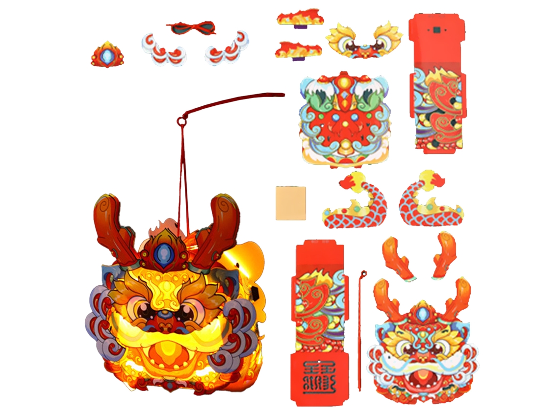 Lâmpada Mão Criança Luminosa Estilo Chinês