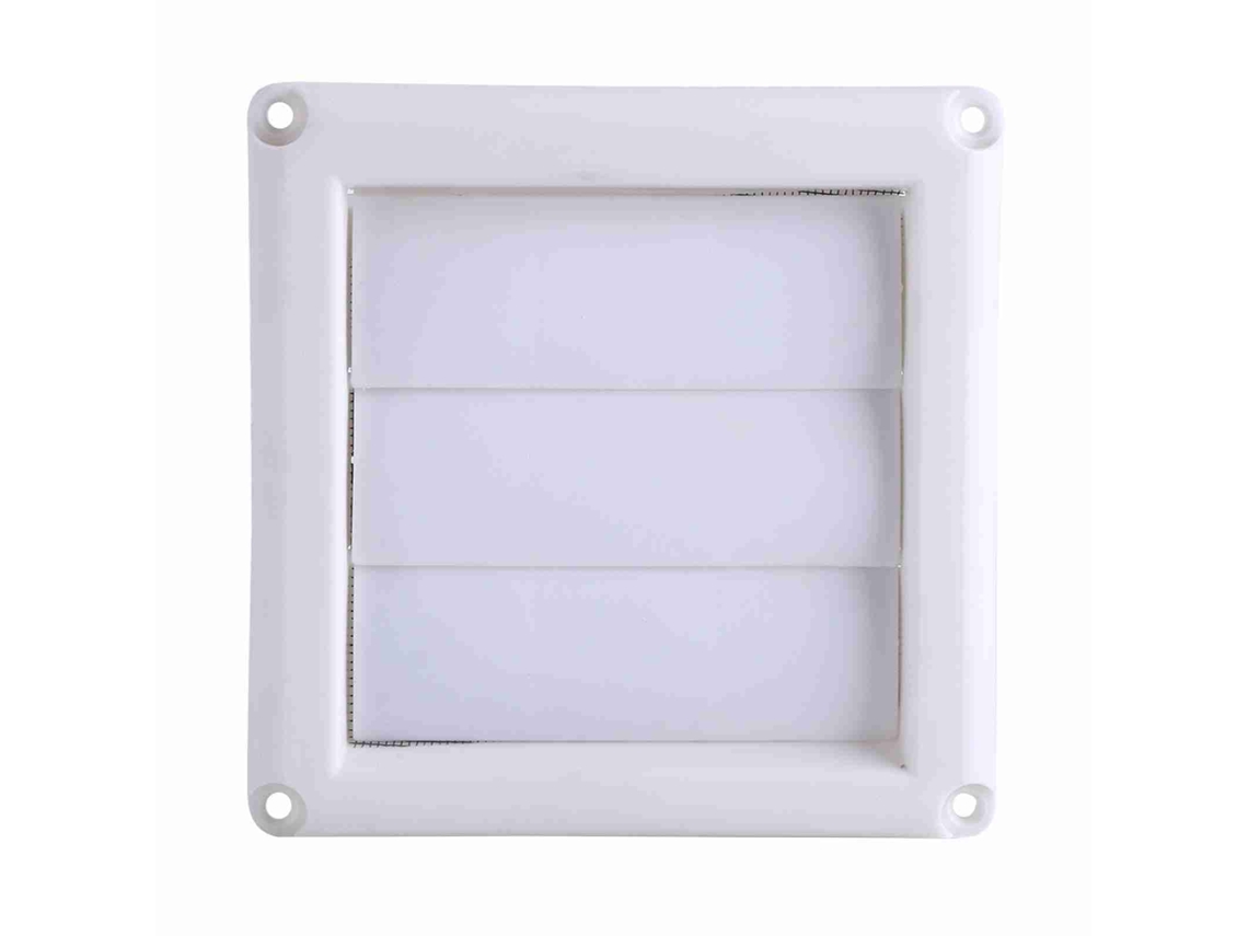 Grade de Ventilação Primerox, parede, plástico, 3 aberturas, tela anti insetos, 15x15cm, novo S/MARCA