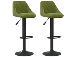 Bancos de Bar 2 Pcs Veludo Verde claro MAISON EXCLUSIVE