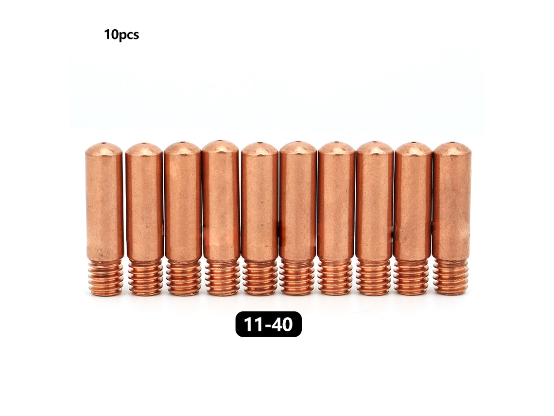 10 Pontas De Contato 11-40 1,0mm Para Pistola Mig Tweco Mini 100l