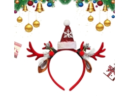 Tiaras de Natal para Mulheres, Rena Chapéu, Fantasia Festiva de Papai Noel