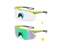 Óculos de Sol para Ciclismo, Óculos de Sol Fotocromáticos para Homens e Mulheres, Proteção Uv, 1 Unidade com Lente Verde. SIURN