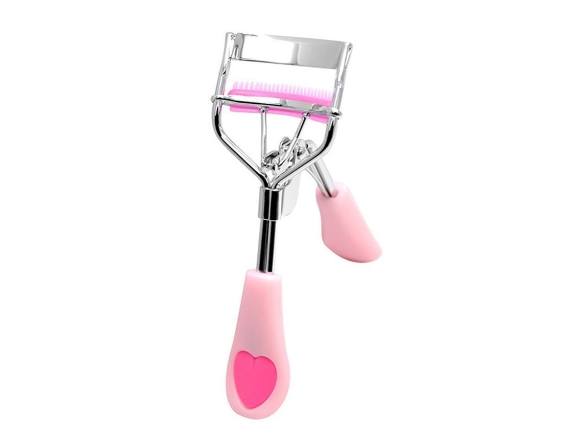 Curlador de Cílios com Pente Ângulo Largo Padrão Coração Aço Carbono Feminino