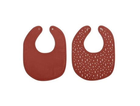 Conjunto De 2 Babadores Absorventes 27cm Terracota Paris Price Castanho Homea
